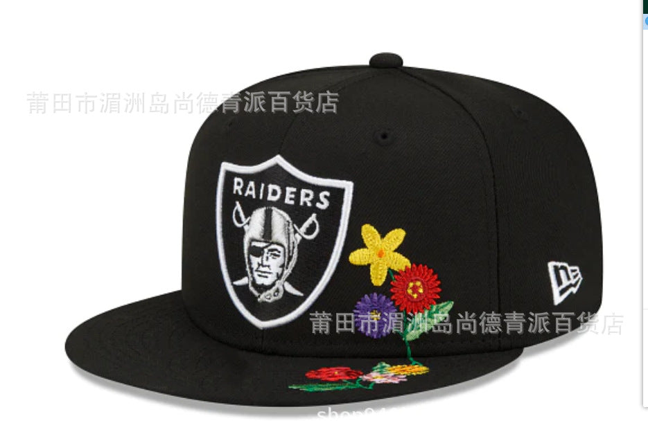 Wholesale Cotton Football Team Embroidered Cap Flat Brim Baseball Cap JDC-FH-ShangD001