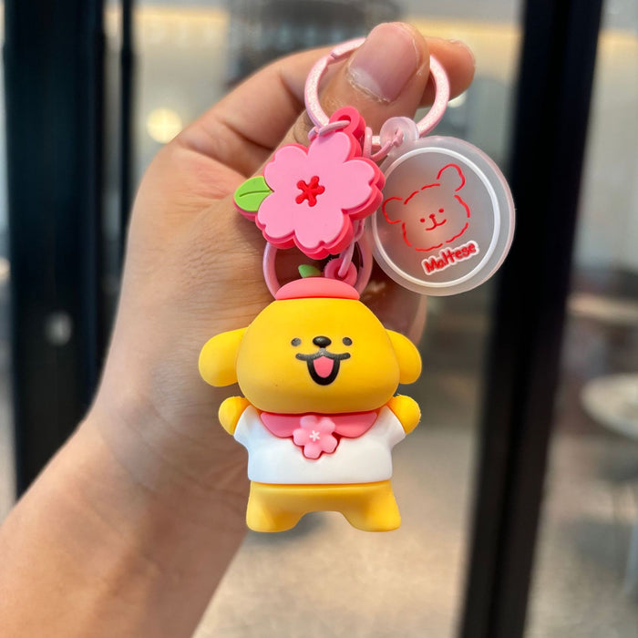 Wholesale Cute puppy  keychain schoolbag pendant