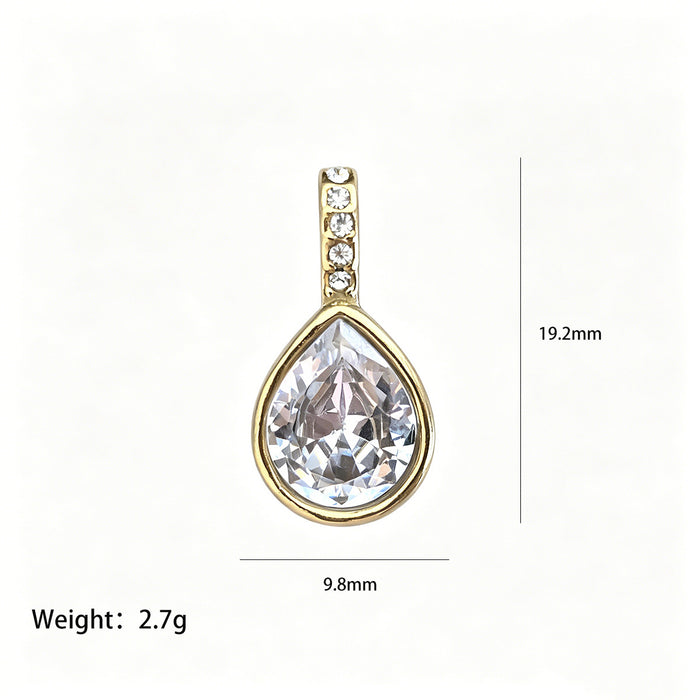 Wholesale Modern Geometric Stainless Steel Love Pendant With Zircon Fashion Jewelry Accessory For Gift And Resale