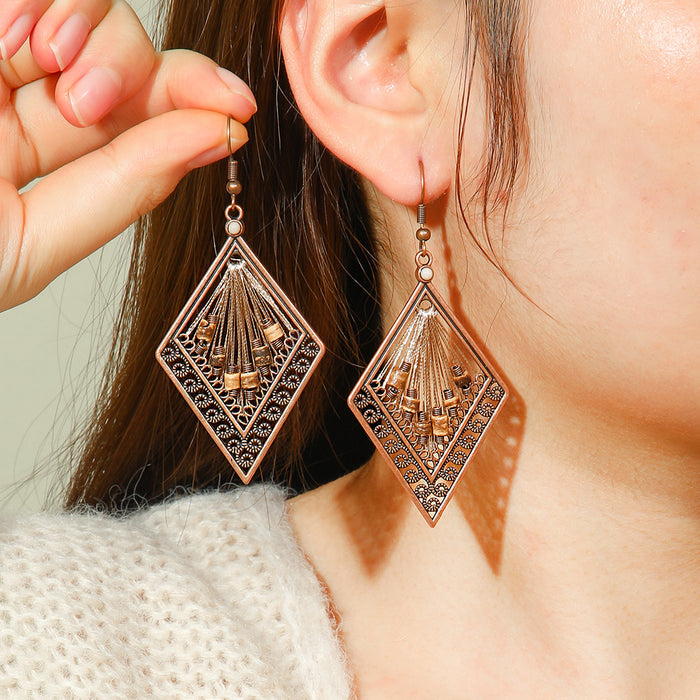 Wholesale Bohemian Retro Tassel Earrings Ethnic Style Zinc Alloy Gift MOQ≥2