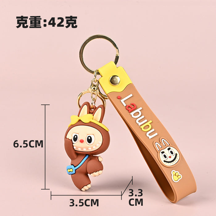 Wholesale PVC Soft Rubber Cartoon Keychain 3D Doll Bag Charm for Students Backpack Decorative MOQ≥10