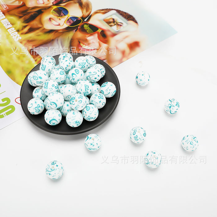 Wholesale 50pcs Leopard Print Silicone Beads JDC-BDS-HongZhou021