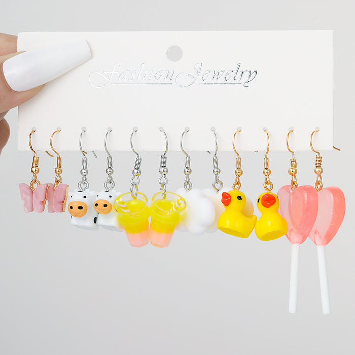 Wholesale Earrings Pendant Drop Glaze Butterfly Earrings Children's Cartoon  Earrings