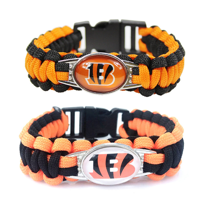 Wholesale rugby team rope woven bracelet