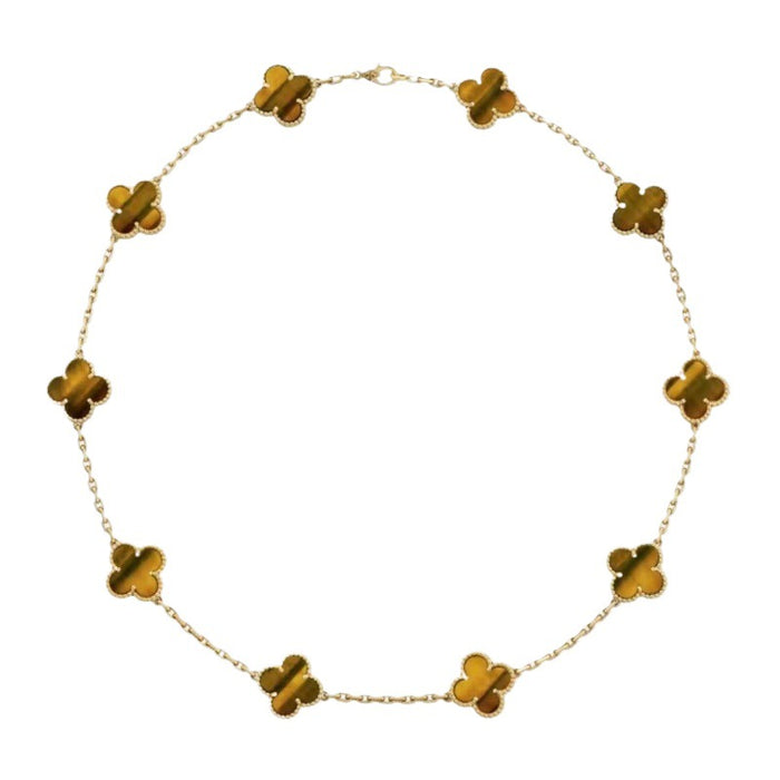 Wholesale Clover necklace agate rose gold bone chain