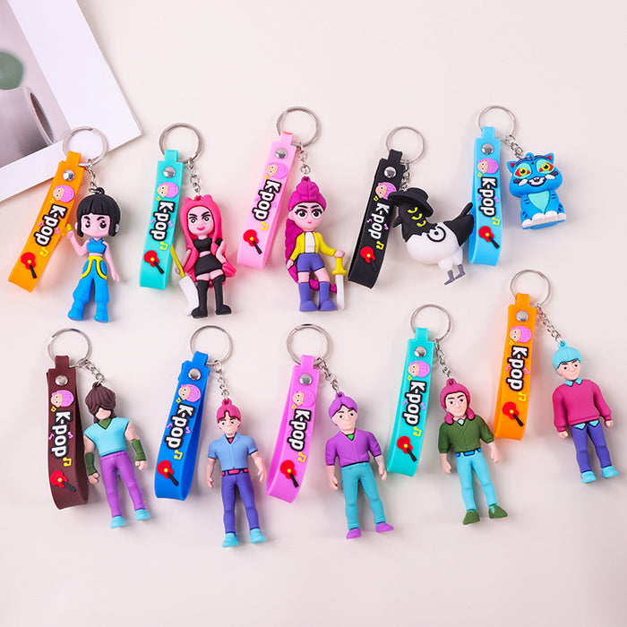 Wholesale Kpop Cartoon Anime Backpack Accessories Keychain
