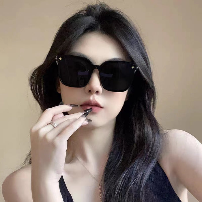 Wholesale Sunglasses, women's high-end polarized sunscreen sunglasses, large frame, round face