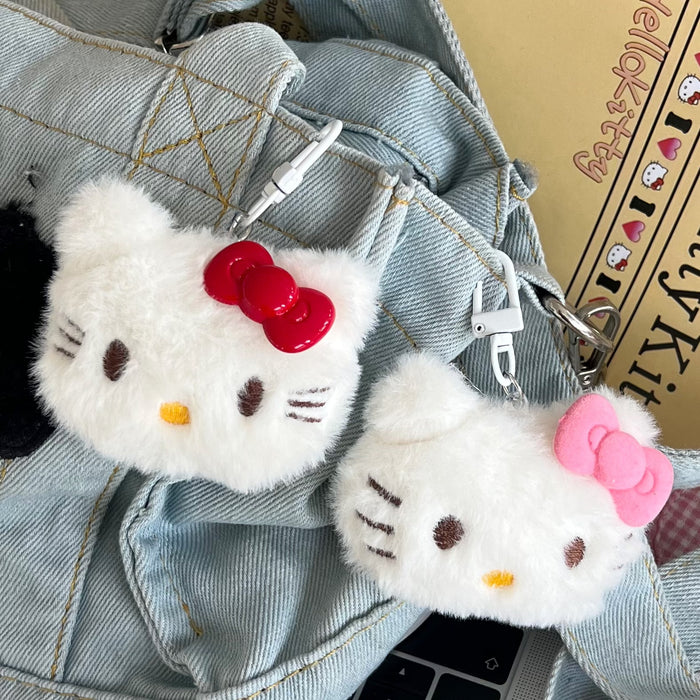 Wholesale Autumn and Winter Large Plush Keychain Girl's Heart Cute Schoolbag Pendant Girlfriend Couple Gift Collocation