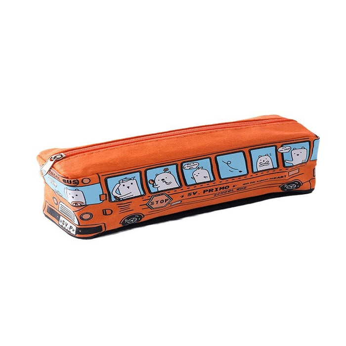 Wholesale Canvas Student Stationery Bus Pencil Bags