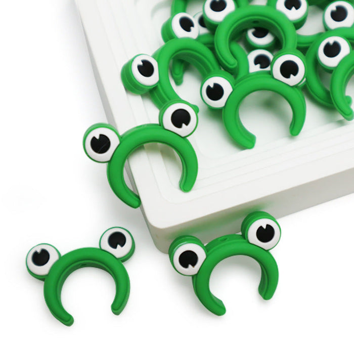 Wholesale of 50PCS Frog Silicone Beads JDC-BDS-JiaHaoshun028