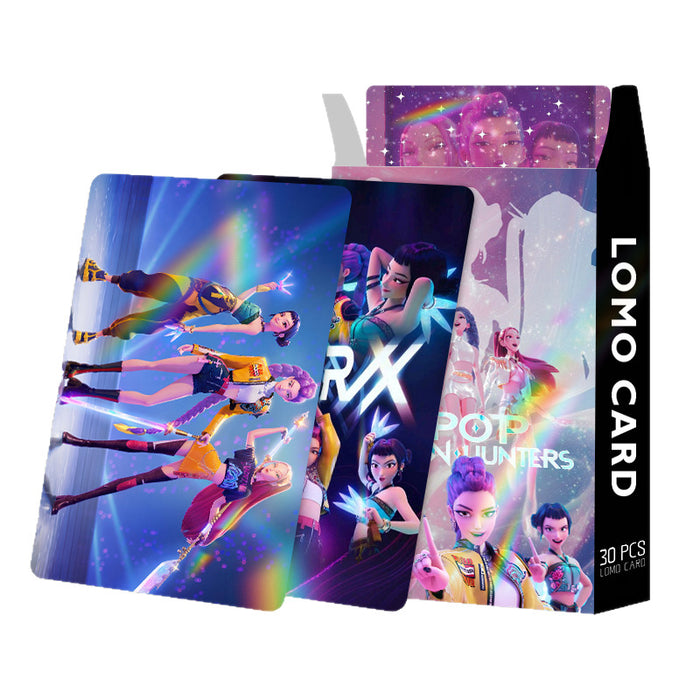 Wholesale 60pcs Laser flash card double-sided LOMO card anime peripheral box