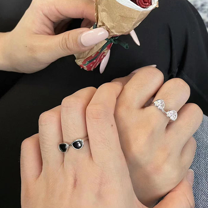 Wholesale eye ring sunglasses ring female niche design fashion Open ring index