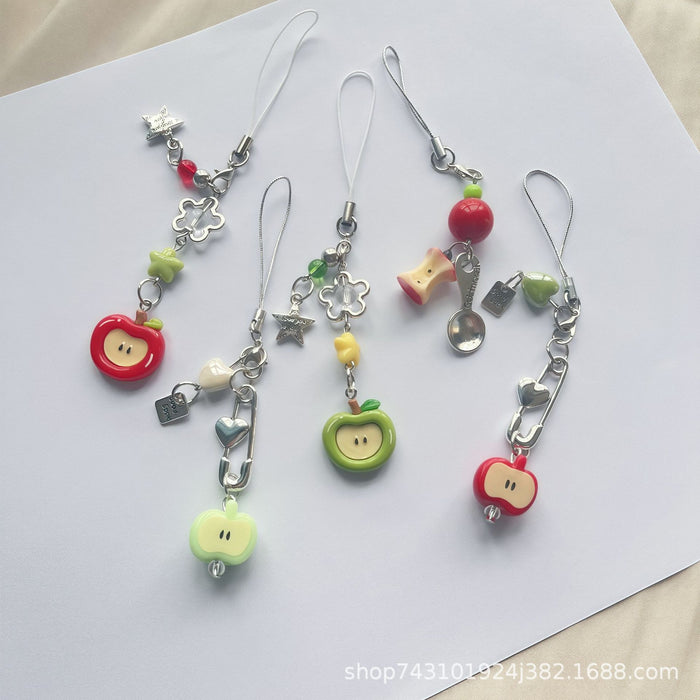 Wholesale Creative fruit handmade hanging chain, mobile phone chain, bead pendant chain, camera chain, cute