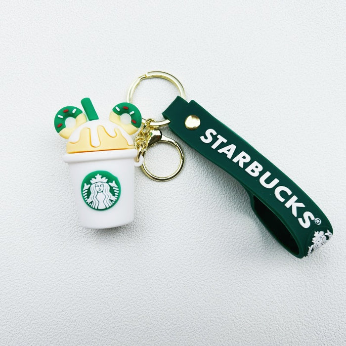 Wholesale PVC Cartoon Doll Milk Tea Cup Keychain JDC-KC-WuYi231