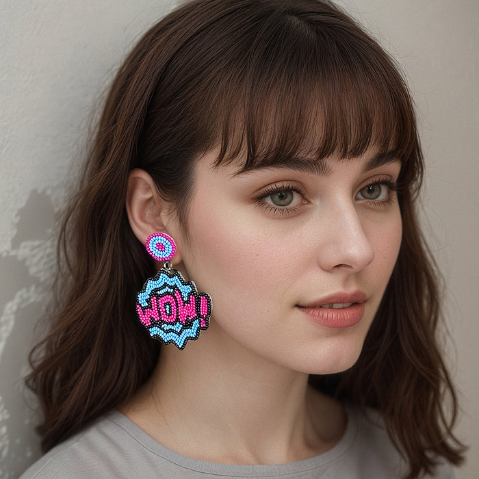 Wholesale Letter Beaded Earrings