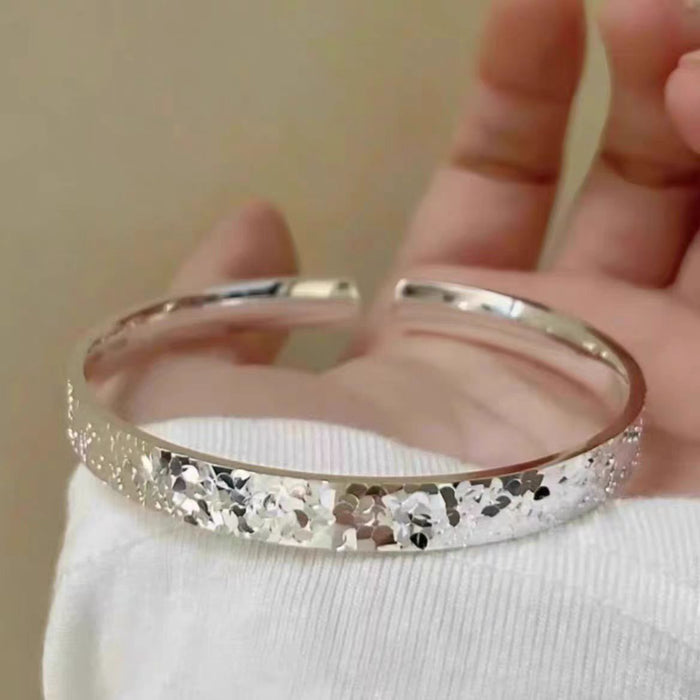 Wholesale Bracelet Women's Fashion Versatile Smooth Solid Silver Bracelet Bracelet Bracelet