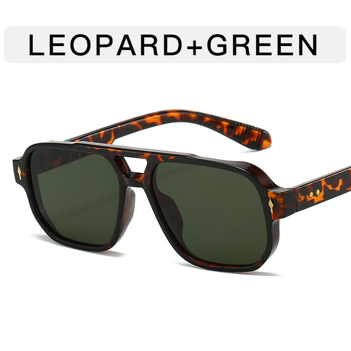 Wholesale Double beam sunglasses, personalized arrow shaped sunglasses, large frame sunglasses, sunscreen, fashionable and high-end glasses