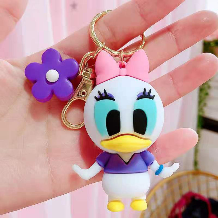 Wholesale  cartoon silicone key ring  accessories couple gifts