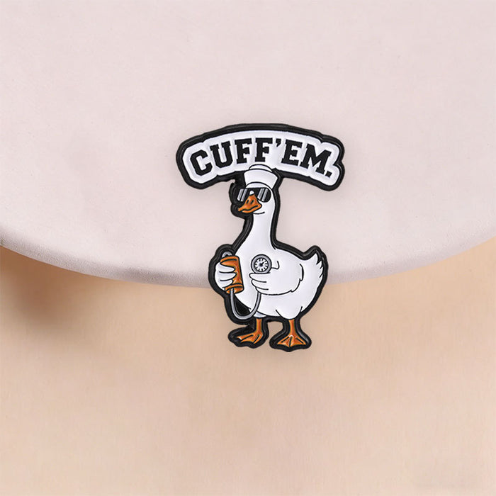 Wholesale Funny Duck Goose Cartoon Enamel Brooch Pin Trendy Boutique Backpack Accessory