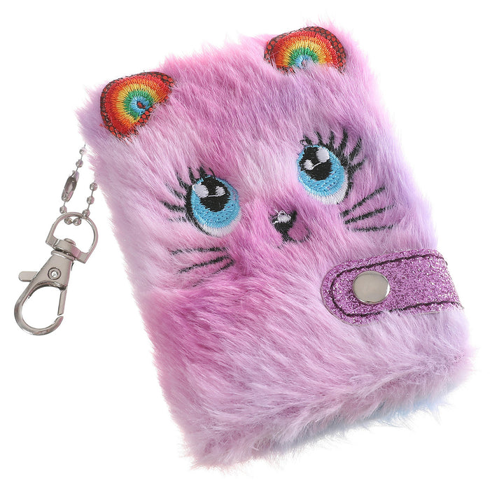 Wholesale Cartoon Plush Notebook Cute Cat Design Kids Writing Diary Gift MOQ≥2