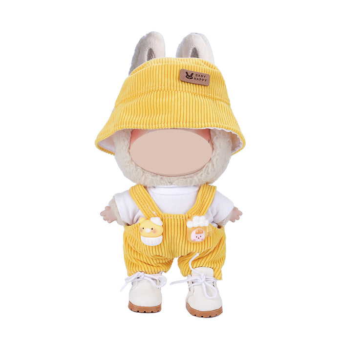 Wholesale Only Clothes Fisherman Hat Intimates Suspenders Set Baby Clothes Vinyl Doll Plush Doll clothes