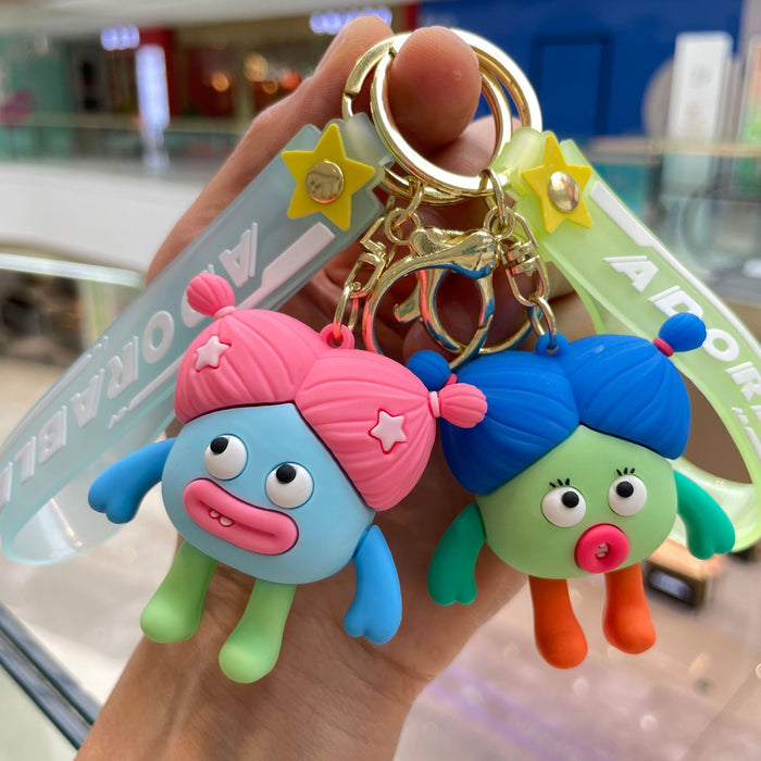 Wholesale Keychain Cute Doll Car Keychain Bag Pendant Doll Grabbing Machine Small Gift Wholesale