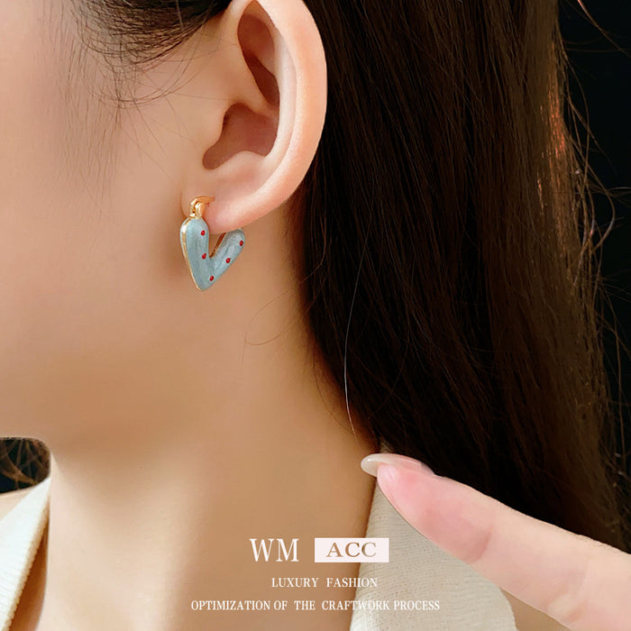 Wholesale Earrings with fashionable and versatile features, high-end feel, drip oil earrings, niche and personalized design accessories