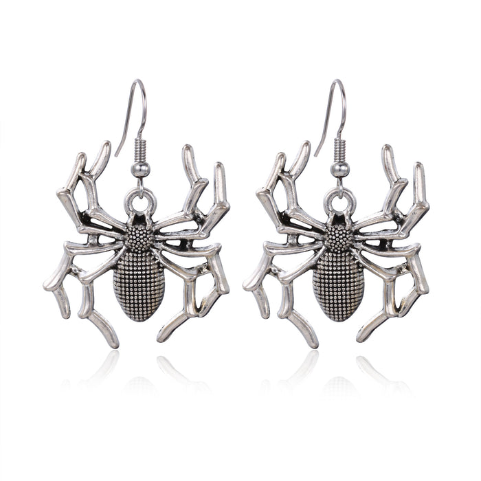 Wholesale Halloween Series Skull Frame Ghost Pumpkin Spider Bat Zinc Alloy Earrings JDC-ES-BinL007