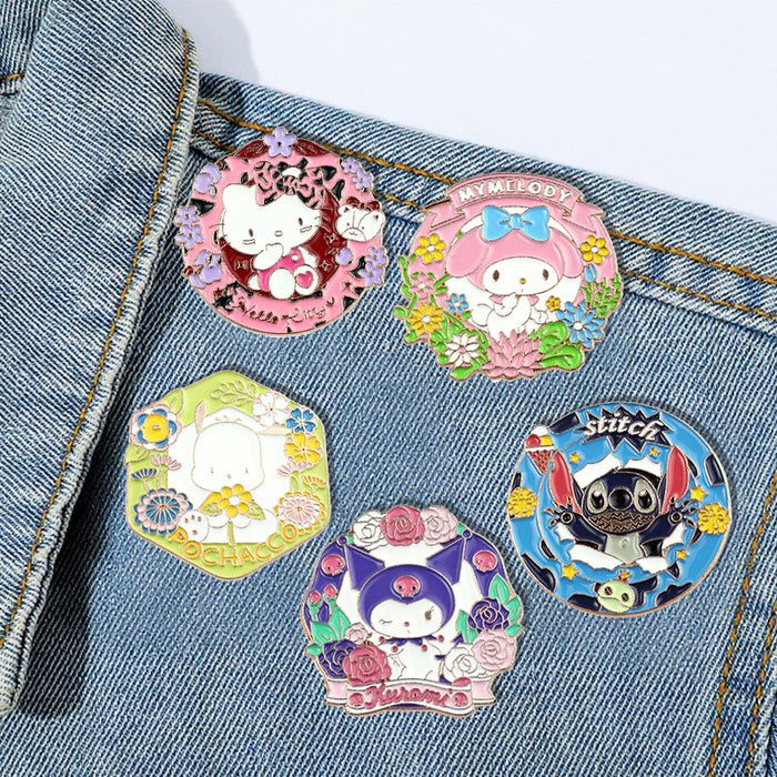 Wholesale Painted Brooch Cute Cartoon Oil Drop Metal Badge Accessories