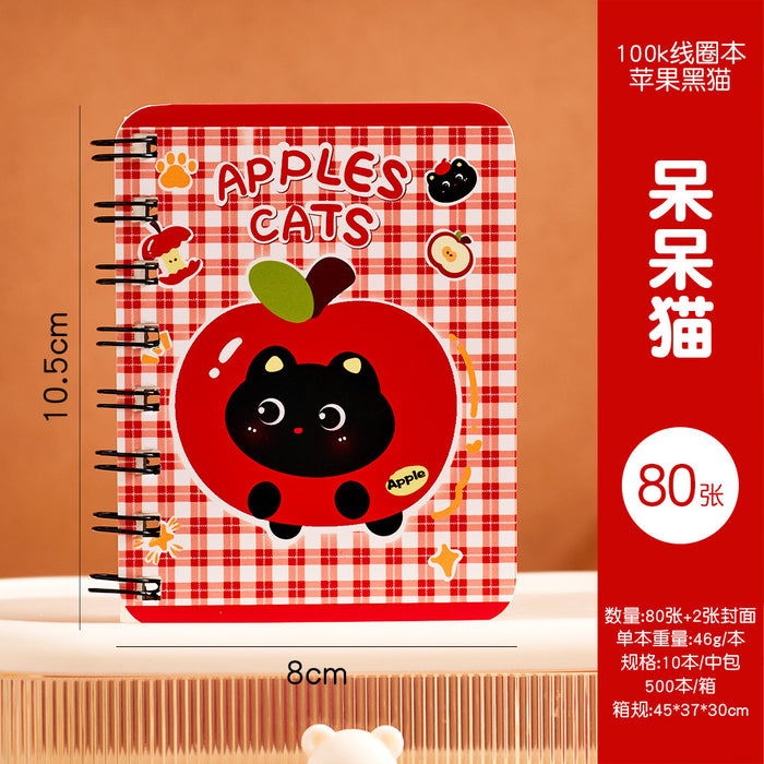 Wholesale Cartoon Cat Pattern A7 Pocket Notebook Trendy Cute Coil Notepad