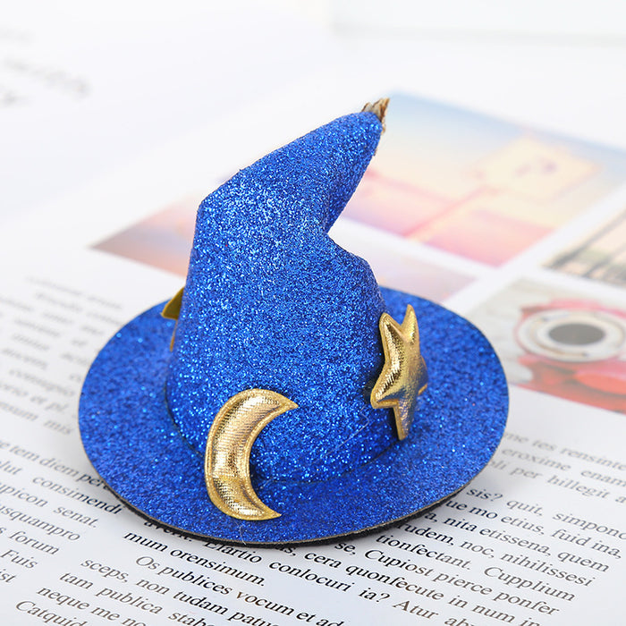Wholesale Red Witch Hat Hair Clip Handmade Cloth  Party Prop DIY Small Pointed Hat Hair Accessory For Chic Styling