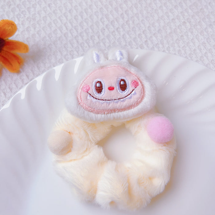 Wholesale 5 pcs Cute Cartoon Colorful Pom-Pom Hair Scrunchies for Girls