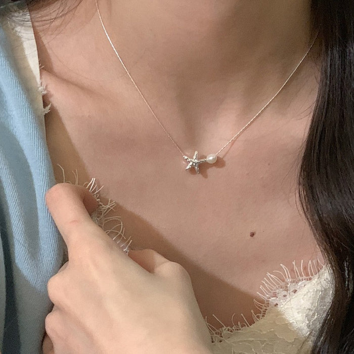 Wholesale  S925 Sterling Silver Butterfly Necklace Gift Female Niche Personalized Pendant
