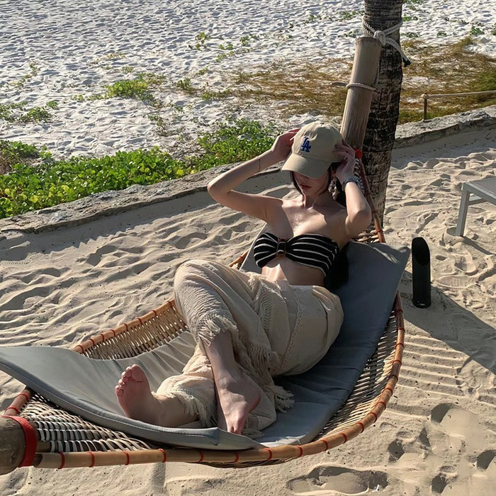 Wholesale Retro striped sexy bikini swimsuit