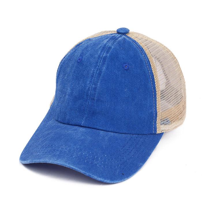 Wholesale  spring and summer washed mesh baseball cap breathable casual mesh cap