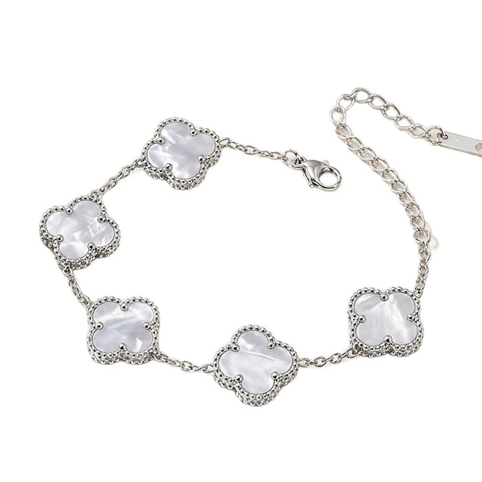 Wholesale Four Leaf Clover Bracelet Titanium Steel Simple Lucky Charm Jewelry Gift Fashion Accessory