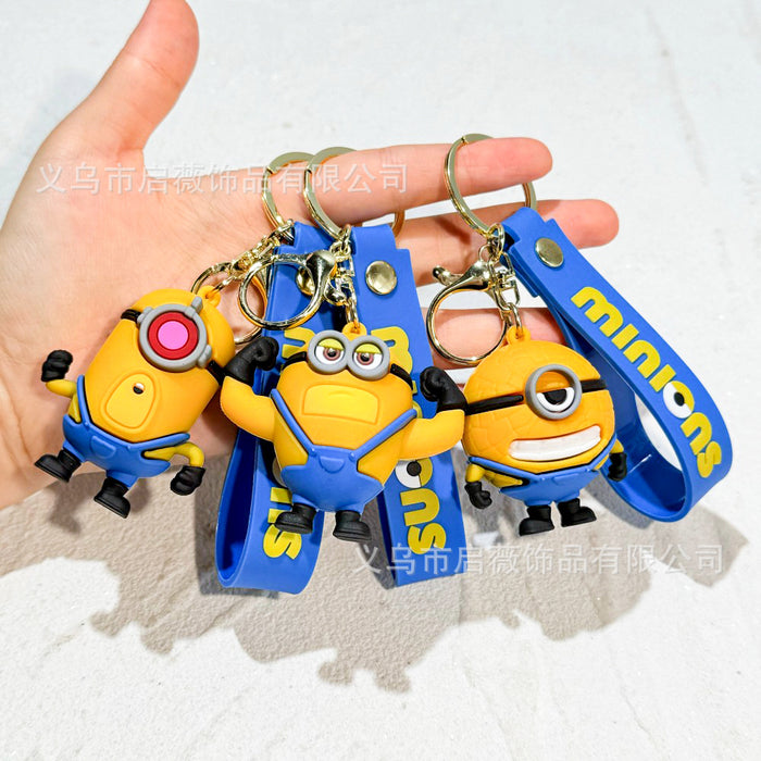 Wholesale pvc cartoon keychain cute car pendant doll machine gift Cute Keychain