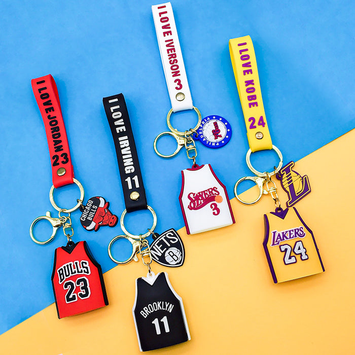 Wholesale Creative Men's and Women's Keychain Basketball Hanging Ornaments School Bag Decorative Small Gift Pendant