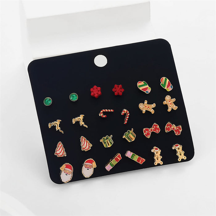 Wholesale Christmas earring combination cartoon cute  elk earring set