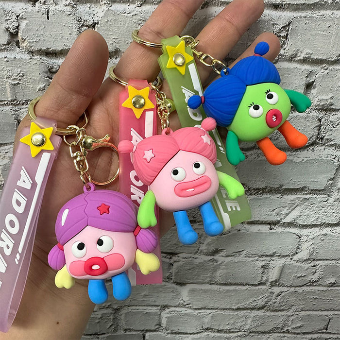 Wholesale PVC Cartoon Doll Keychain JDC-KC-XingS023