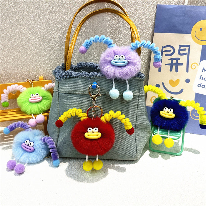 Wholesale Cartoon Key Chain Cute Sausage Mouth Internet Celebrity Schoolbag Pendant Plush Doll Key Chain Hanging Small Gift