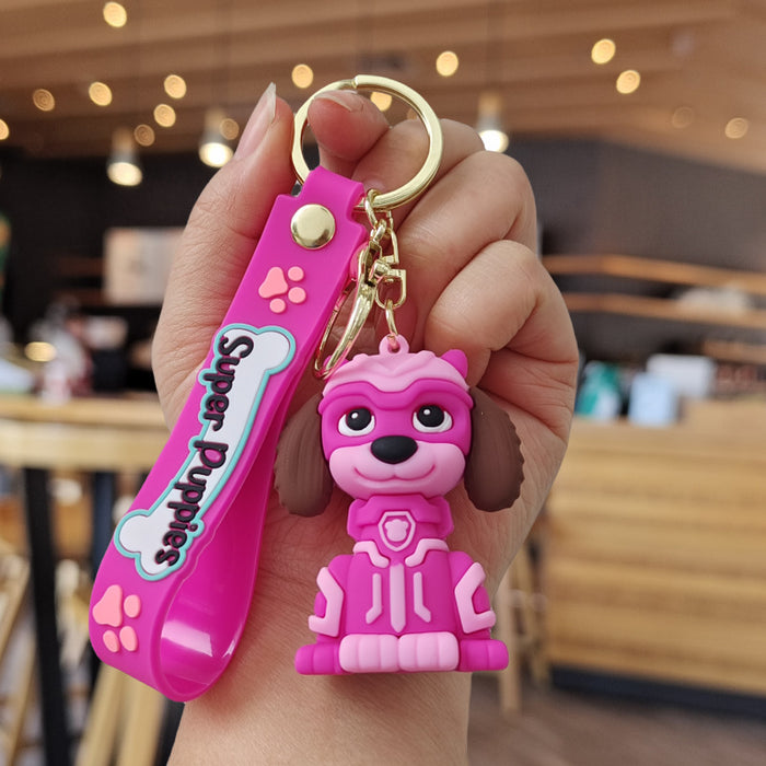 Wholesale Cartoon Dog Doll Silicone Keychain JDC-KC-ZhuoRan008