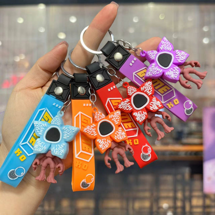 Wholesale PVC Soft Glue Piranha Doll Pendant Keychain Bag Charm Orange Decorative Accessory For Everyday