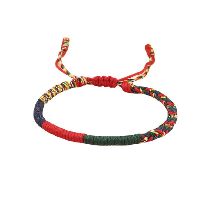 Wholesale bracelet hand-woven diamond knot red rope bracelet colorful thread eight-strand braid Tibetan bracelet