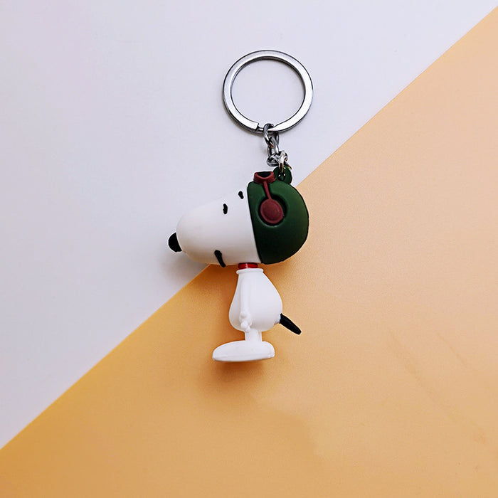 Wholesale  Cartoon Keychain Cute Soft Rubber Doll Car Key Chain Couple Bag Pendant