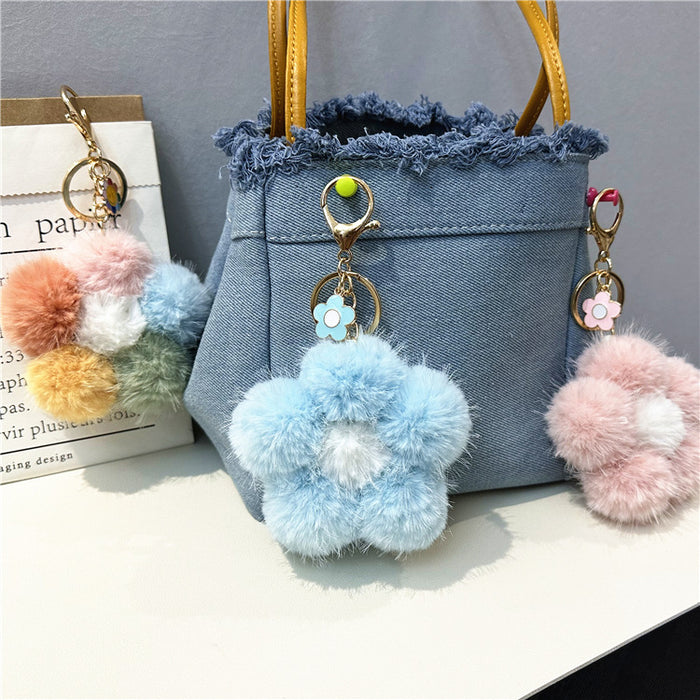 Wholesale Sakura Fur Ball Keychain JDC-KC-KaiY013