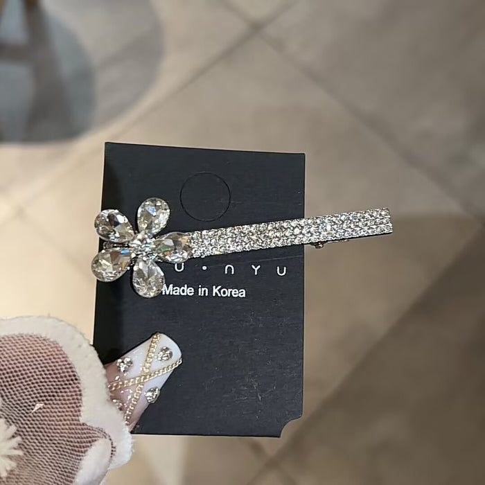 Wholesale Rhinestone Flower Hairpin Side Clip Bangs Side Hairpin Hair Accessory