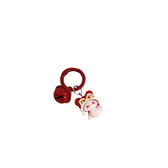 Wholesale Circle Button Cute Cartoon Student Backpack Keychain Car Couple Key Pendant