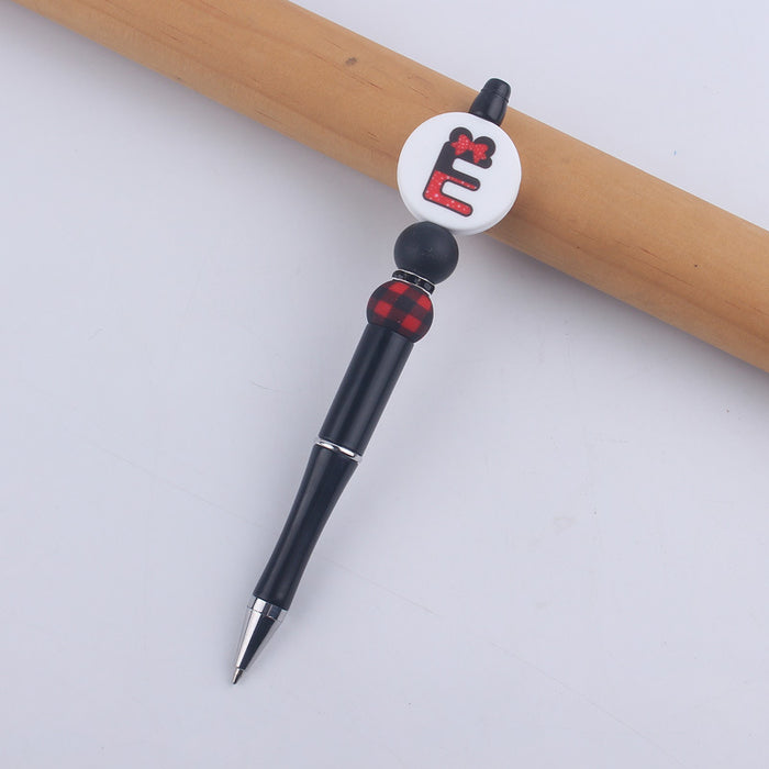 Wholesale Cartoon Letter Silicone Beaded Pen JDC-PN-GuangTian003