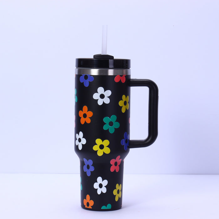 Wholesale 304 Stainless Steel 40oz Insulated Tumbler with Straw Portable Travel Cup MOQ≥2